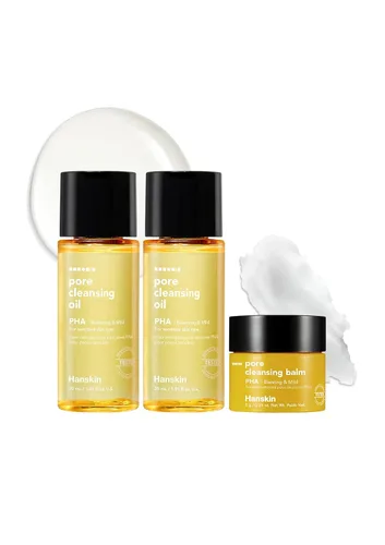 Vista 8 de Hanskin PHA - Mini juego de aceite limpiador de poros (1.01 onzas x 3) – Limpiador de aceite facial de tamaño viaje y removedor de maquillaje