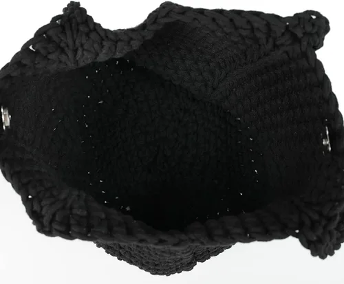 Vista 4 de Bolso de mano de punto de algodón para mujer, bolso de playa de malla, bolso hobo de verano, bolso de hombro Y2k
