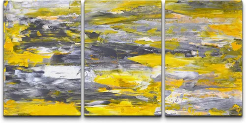 Vista 81 de wall26 Lienzo enmarcado para pared, juego de arte de acuarela pastel, paisaje rural, ilustraciones con formas abstractas, arte moderno, decorativo
