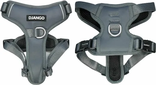 Vista 13 de DJANGO Tahoe Arnés para perro sin tirones, arnés para perros pequeños con clips delanteros y traseros para uso diario, ajustable, acolchado