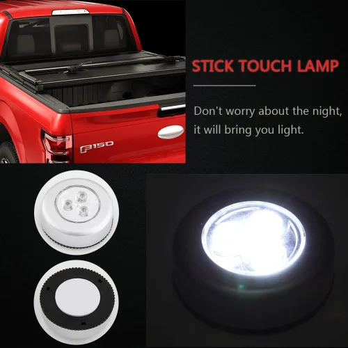 Vista 5 de Funda de cama de camioneta rígida de tres pliegues, de 8 pies, para reemplazo de 1994-2018 Ram 1500 2500 3500 y 2019-2023 Ram 1500 Classic sin