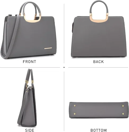 Vista 3 de Womens Handbag Top Handle Shoulder Bag Tote Satchel Purse Work Bag with Matching Wallet