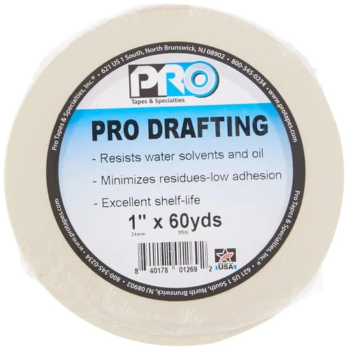 Vista 5 de ProTapes Pro Drafting - Cinta adhesiva de grado industrial, 60 yardas de largo x 1 pulgada de ancho (paquete de 1)
