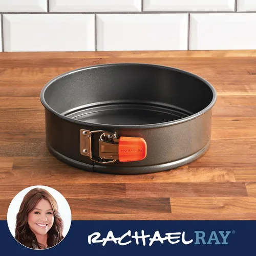 Vista 4 de Rachael Ray Oven Lovin' - Molde antiadherente desmontable para hornear con agarres, forma de resorte/molde para pastel/molde para pastel de queso