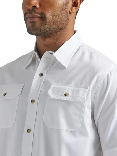 Vista 3 de Wrangler Authentics Camisa tejida clásica de manga corta para hombre