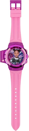 Vista 7 de That Girl Lay Lay - Reloj LCD con linterna para niños, diseño rosa y morado, pantalla digital, función iluminada, correa ajustable, construcción
