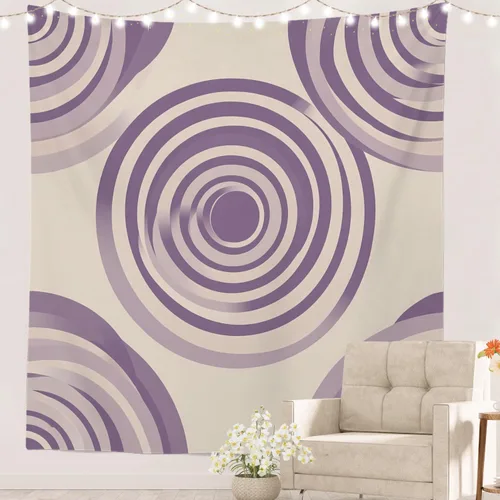 Vista 15 de Batmerry Abstract Repeat Polyester Tapestry, Tiled Directional Lightweight Wall Hanging High-Definition Print Backdrop For Dorm Room Bedroom Living
