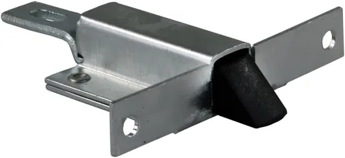 Vista 2 de JR Products 10935 Pestillo de gatillo de puerta con compartimento negro de 2 pulgadas