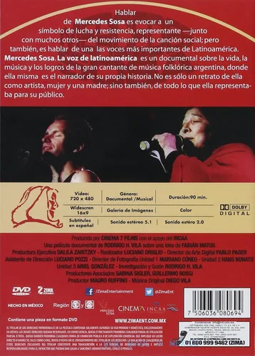 Vista 2 de MERCEDES SOSA LA VOZ DE LATINOAMERICA DVD