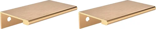 Vista 56 de Richelieu Hardware BP98982510 Lincoln Collection 1 pulgada (25 mm) de centro a centro Manija de tirador de borde de gabinete y cajón de aluminio