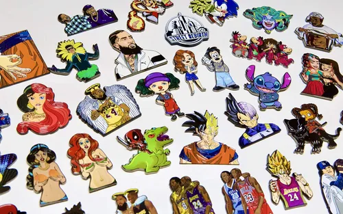 Vista 5 de Max And Rox - Pines esmaltados Nostalgia de los años 90, Bae Goals Pin Duo, Cartoon Crush Pines a juego para chaquetas, bolsos, cordones y ajustes