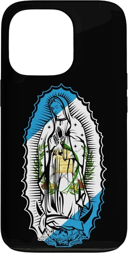 Vista 10 de Funda para iPhone 16 Virgen de Guadalupe con bandera de Guatemala