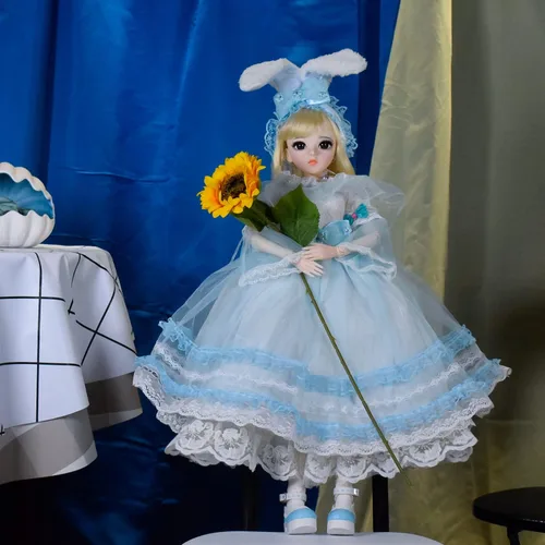 Vista 8 de Muñeca BJD de 1/3 de 23.6 in - 24 pulgadas, muñeca articulada con bola SD, cuerpo de muñeca personalizado con conjunto de ropa