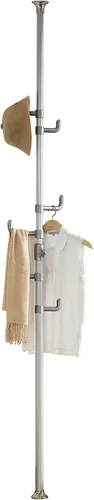 Vista 5 de PRINCE HANGER, Perchero de acero One Touch, perchero independiente, para ropa, sombreros, monedero, bolsos, para sala de estar, dormitorio, oficina