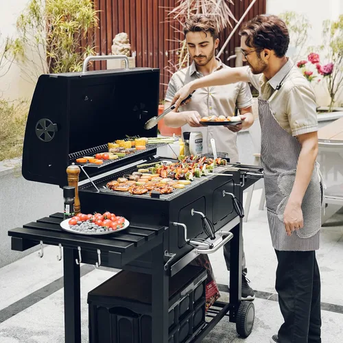 Vista 8 de ONLYFIRE GRILLS Parrilla grande de carbón para barbacoa de 64.5 pulgadas