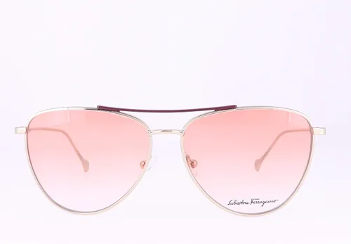Vista 2 de Gafas Salvatore Ferragamo SF 2177 717 lente dorado mediotransparente