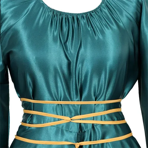 Vista 4 de Disfraz de victoriana medieval de lujo para mujer vestido largo de estilo renacentista irlandés