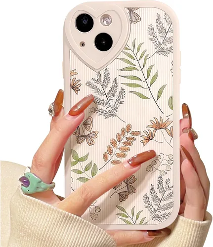 Vista 41 de Lovmooful Funda para iPhone 13 con diseño de oso lindo floral con lente de flor (Bear Flower)