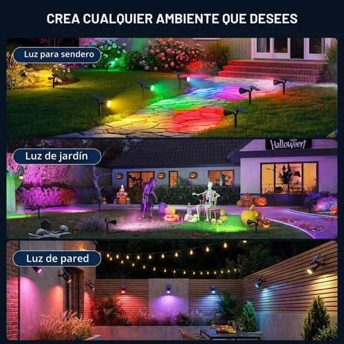 Vista 9 de WELALO Solar Lights Outdoor Waterproof Flag Spotlights 10 Pack (Colored)