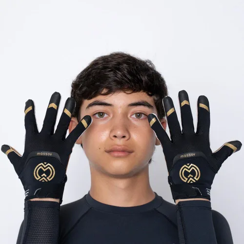 Vista 6 de EVO2 Youth Football Gloves – Sticky Grip ProTac Palms, Lightweight Breathable Mesh Fit, SFIA – Kids Football Gloves