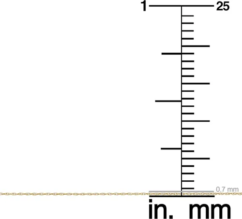 Vista 5 de Kooljewelry 10k Yellow Gold Rope Chain Barely-There Necklace (0.7 mm, 0.9 mm, 1 mm or 1.3 mm) - Thin And Lightweight