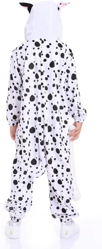 Vista 4 de Disfraz unisex de animales para niños, pijama de animales con capucha de felpa, para Halloween, carnaval, animal, para niños y niñas