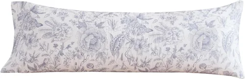 Vista 39 de ECOCOTT Juego de 2 fundas de almohada florales de tamaño estándar, 100% algodón lavado con cierre de sobre, fundas de almohada estampadas de flores