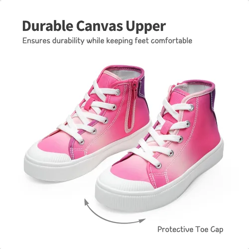 Vista 3 de DREAM PAIRS Zapatos deportivos de lona para niños y niñas, zapatos casuales para caminar