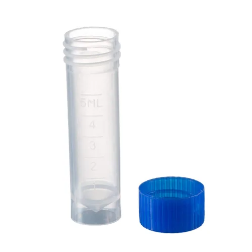 Vista 4 de 50 piezas de 0.2 fl oz de plástico graduado vial muestra botella contenedor contenedor tubos con tapas de rosca Botellas vacías de almacenamiento