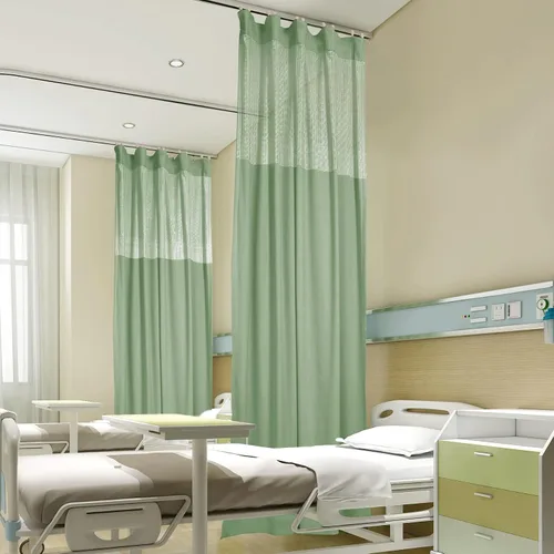 Vista 15 de Fcosie Cortinas divisoras de habitación de hospital con ganchos planos para cubículo, pantalla de privacidad para hospital, clínica médica