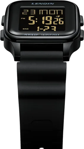 Vista 4 de LN LENQIN Reloj digital para hombre, ultra delgado, minimalista, deportivo, impermeable, reloj digital para hombre, reloj de pulsera para exteriores