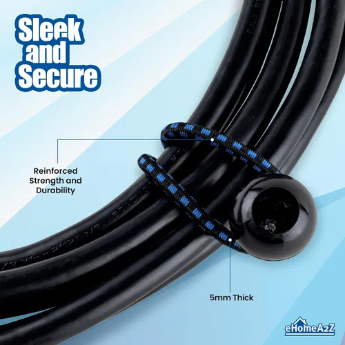 Vista 4 de Paquete de 25 cuerdas elásticas de bolas elásticas de 6 pulgadas de diámetro para toldo, red, postes, jardín, herramientas, cables, cable resistente