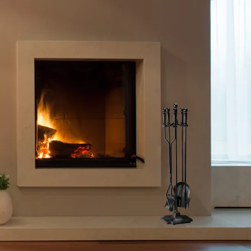 Vista 7 de 2WAYZ Juego de herramientas para chimenea – 5 piezas de asas clásicas sin perilla – Herramientas modernas para chimenea y accesorios para hogueras