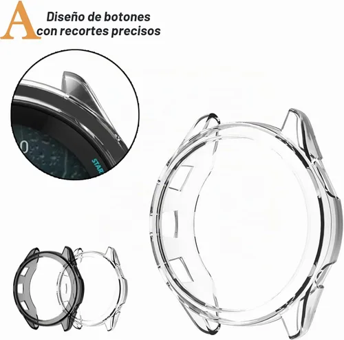 Vista 4 de Miimall - Funda compatible con Garmin Forerunner 965, resistente a los arañazos, protección militar de TPU translúcida para Garmin Forerunner Negro