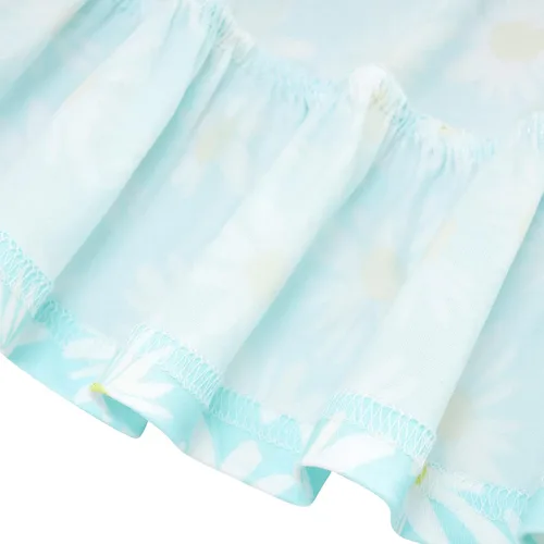 Vista 5 de Vieille Vestido de verano para niñas pequeñas, con volantes, sin mangas, casual, vestido de playa, escalonado, vestido de princesa para 2-8 años