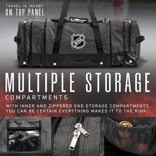 Vista 3 de Franklin Sports NHL Bolsa de transporte de hockey sobre hielo – Bolsa de equipo de primera calidad para equipo de hockey – Bolsa grande expandible