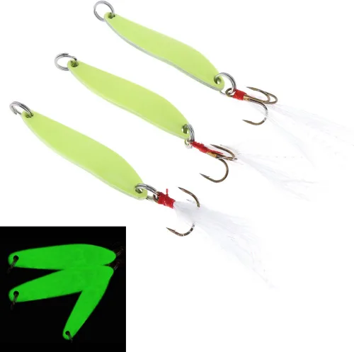 Vista 2 de Metal Jigs & Glow Jigging Spoons - Cebos duros luminosos para señuelos giratorios