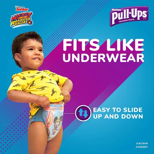Vista 4 de Pull-Ups Learning Designs - Pantalones de entrenamiento para ir al baño para niños, 4T-5T (38-50 libras), 18 unidades (el embalaje puede variar)