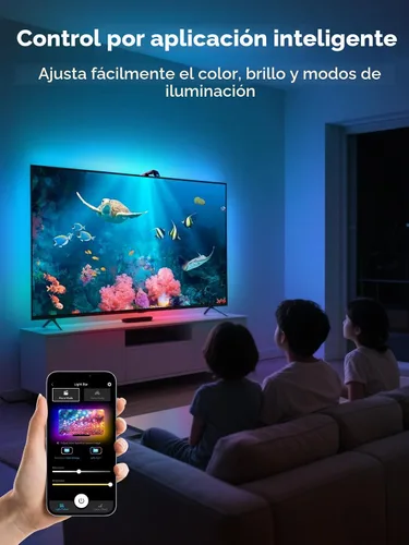 Vista 5 de KANTUTOE - Retroiluminación LED para TV con cámara, luces LED de 13.7 pies para televisores de 45-65 pulgadas y monitores de PC, luces de TV