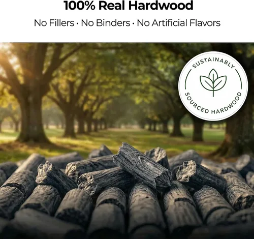 Vista 5 de Kona Gránulos de mezcla de pizza a carbón, mezcla de carbón y madera, diseñados para parrilla Ninja Woodfire al aire libre. Sabor rico y ahumado