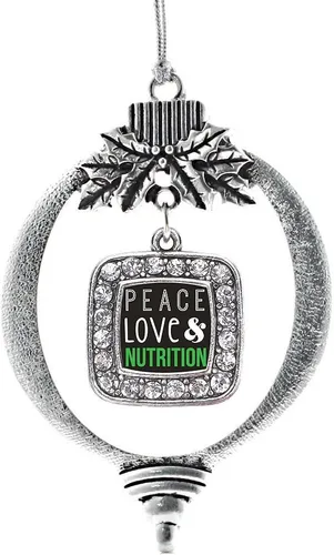 Vista 34 de Inspired Silver - Adorno con dije de reina de rodillo - Adornos navideños cuadrados de plata con joyas de circonita cúbica