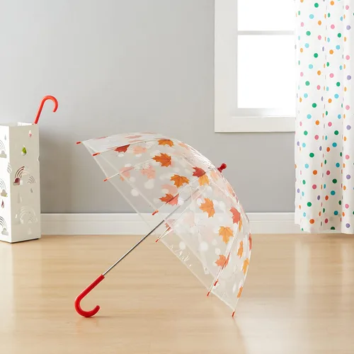 Vista 6 de Tienda Basics Sombrilla de burbujas transparente para niños Hoja Arce Hoja de arce