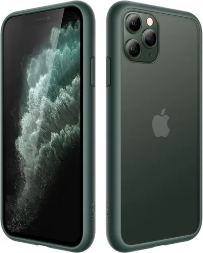 Vista 7 de JETech Funda mate para iPhone 11 Pro de 5.8 pulgadas, a prueba de golpes, protección contra caídas de grado militar, cubierta trasera translúcida