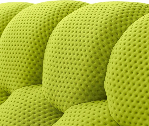 Vista 6 de JACH Juego de sofá curvado de burbujas, cómodo sofá tapizado, tela de malla 3D en forma de panal moderno para sala de estar, apartamento