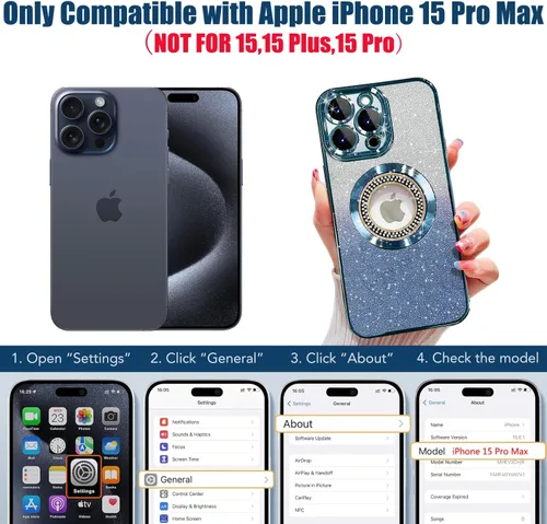 Vista 231 de Misscase Funda magnética con purpurina para iPhone 11 compatible con MagSafe, protección completa, delgada, a prueba de golpes, antiarañazos