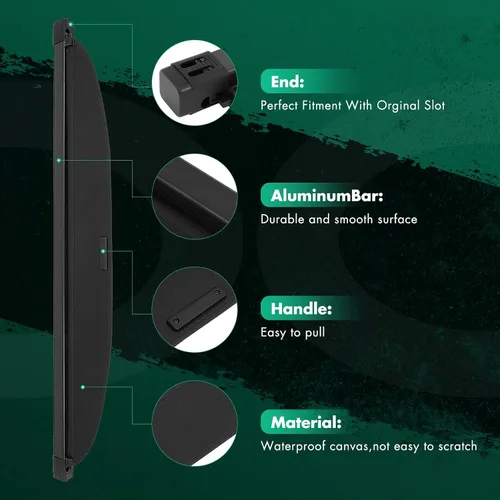 Vista 81 de SCITOO Funda de Carga 2011-2015 Compatible con Smart Fortwo 2008-2015 Compatible con Smart Fortwo 1.0L Funda Trasera Retráctil Mejorada con Aluminio