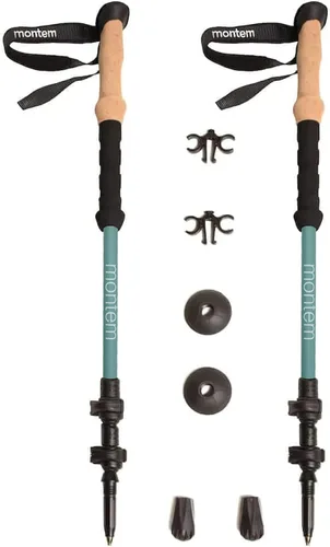 Vista 2 de Montem Ultra Light Trekking, Walking, and Hiking Poles - Collapsible, Lightweight, Quick Locking, Weather-Resistant and Ultra Durable (2-Pack)