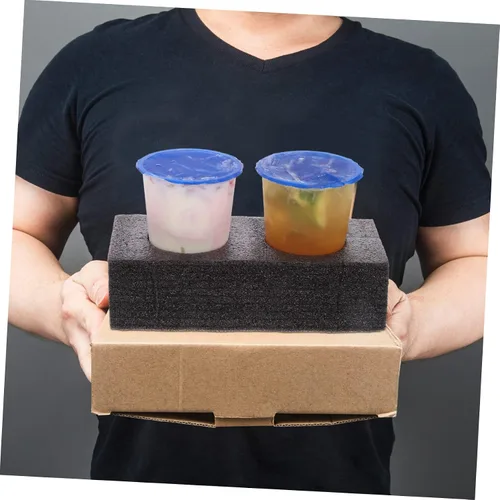 Vista 8 de 4 unidades portador de bebidas dos bandejas de tres tazas para llevar fácilmente bebidas picnic y reuniones familiares embalaje de bebidas
