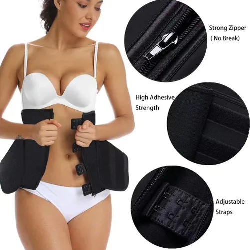Vista 4 de Corsé de neopreno para entrenamiento de cintura, cinturón moldeador para mujer