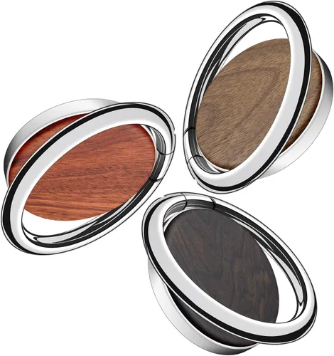 Vista 8 de Carveit Soporte de anillo para teléfono celular con diseño de madera maciza, soporte de metal compatible con iPhone 16 Pro Max 13 14 Galaxy S24